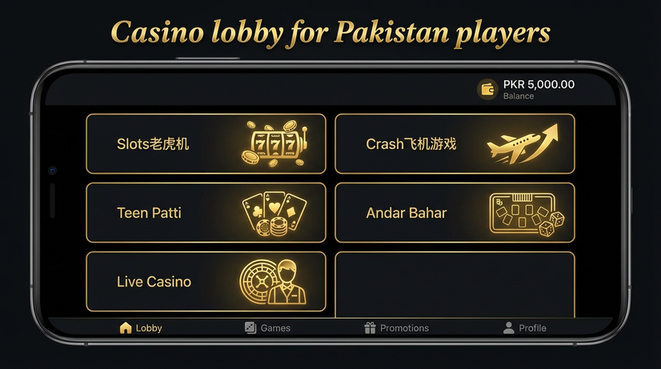 Lobby view of 567ZK for Pakistan users